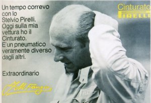 Pirelli Cinturato publicit� d'epoca - Fangio